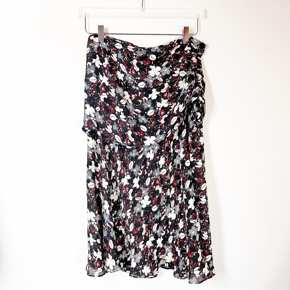 Veronica Beard Lucien Silk Midi Skirt Printed 6